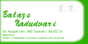 balazs nadudvari business card